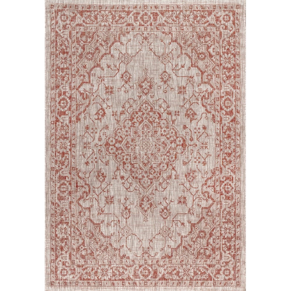 JONATHAN Y Palazzo Boho Medallion Textured Weave Indoor/Outdoor Area Rug