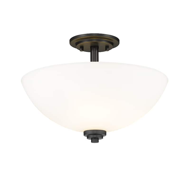 Bellevue ZCF11603 Pauline 3 Light 16" Wide Semi-Flush Ceiling Fixture - Matte Black