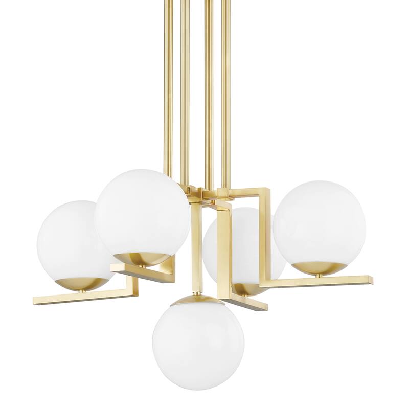 Hudson Valley Tanner 5-Light Chandelier - N/A - Brass
