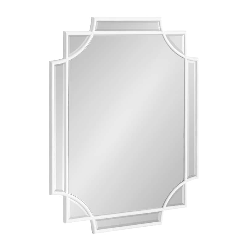 Kate and Laurel Minuette Traditional Decorative Framed Wall Mirror - 18x24 - White