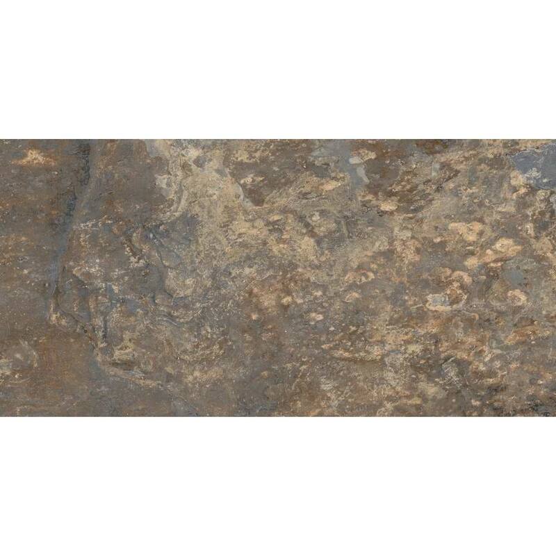 The Tile Life Wells Stone 12x24 Multi Brown Porcelain Floor & Wall Tile