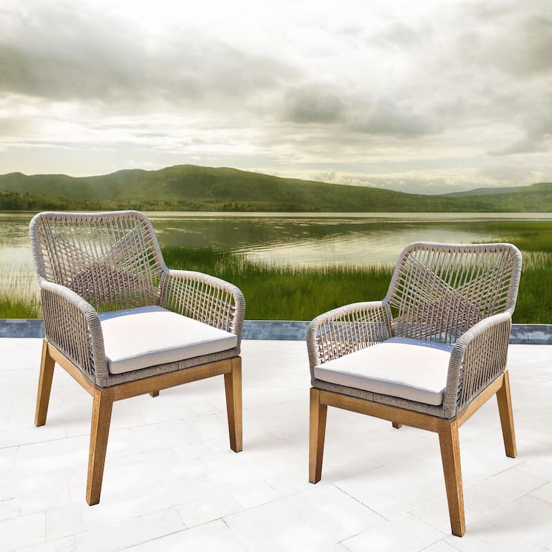 Ottawa Rope Weaving Chair - Natural (set of 2)