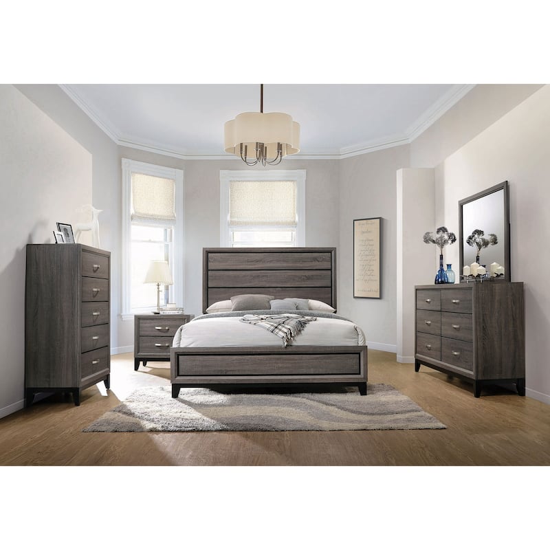Watson Bedroom Set - Grey Oak - California King - 5 Piece