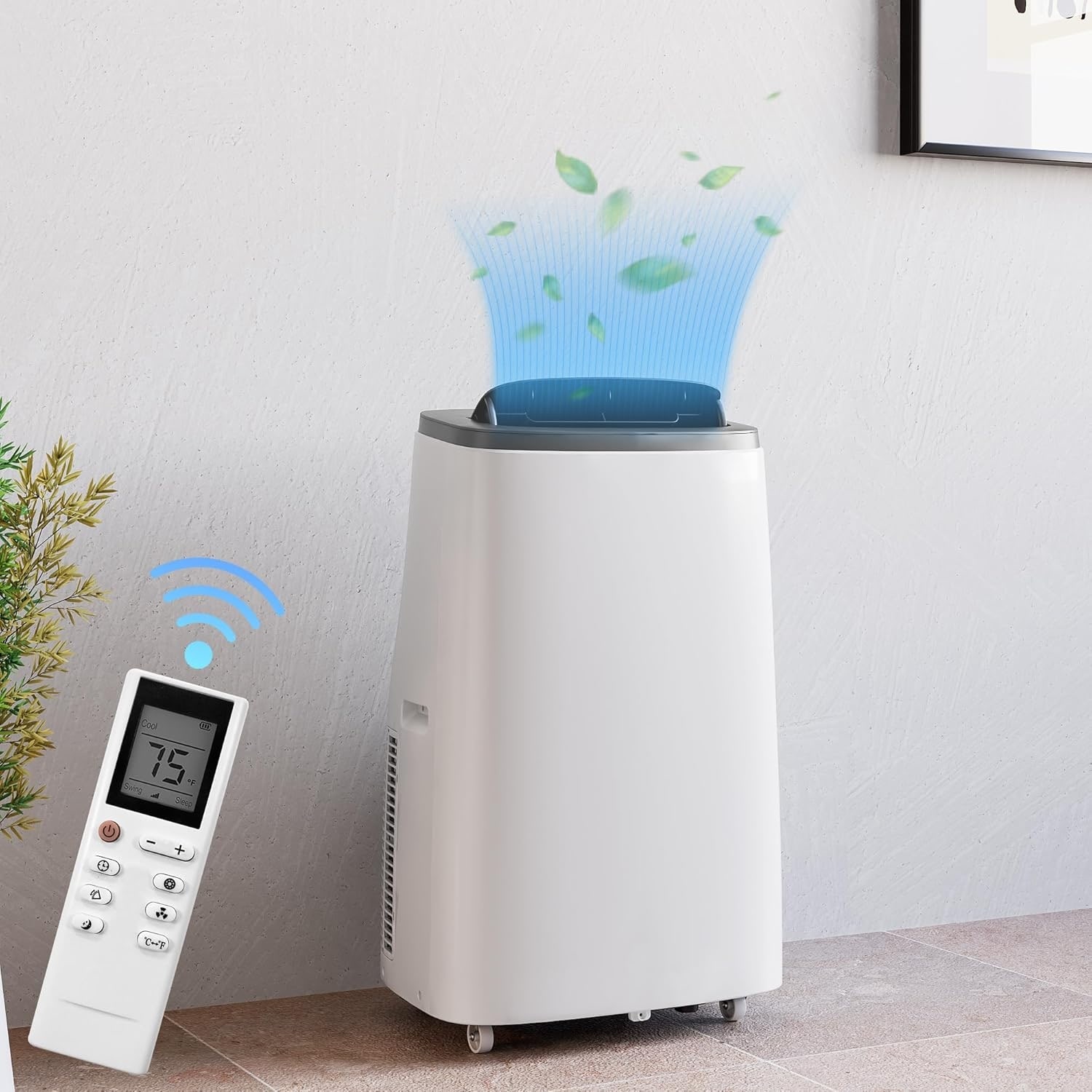 Garvee 14000 BTU Portable Air Conditioners for Room up to 700 Sq. Ft 3 in 1 AC Unit Dehumidifier and 3 Speed Fan