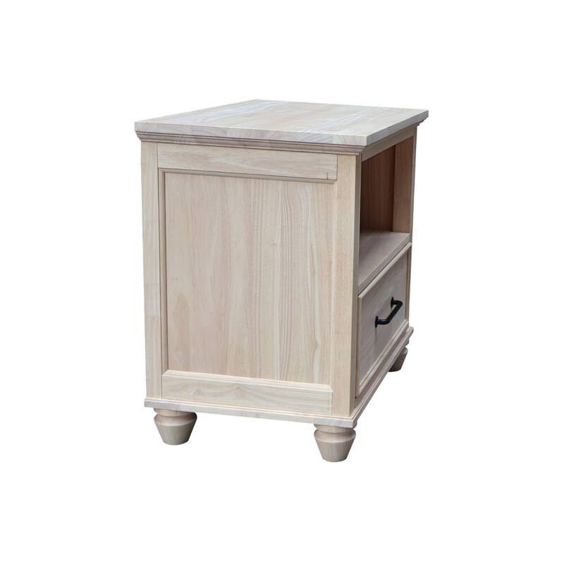 International Concepts Solid Wood 1-Drawer Nightstand