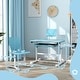 preview thumbnail 4 of 16, Qaba Kids Desk and Chair Set, Height Adjustable Kids School Study Desk and Chair Set with Tilt Desktop