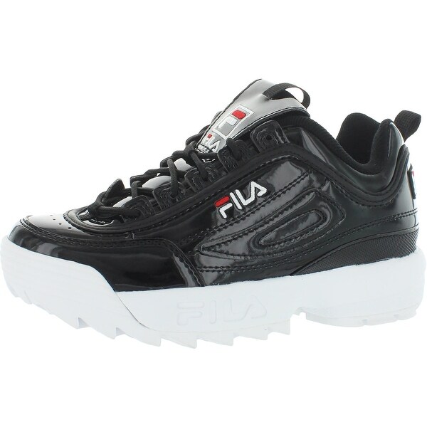 Fila Womens Disruptor M Low Wmn Trail Running Shoes Vinyl Chunky - Black - Overstock - 33282196
