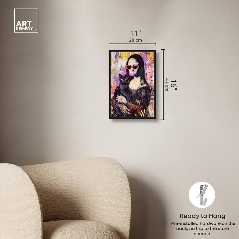 Classical Gal and Her Companion Canvas by Art Remedy