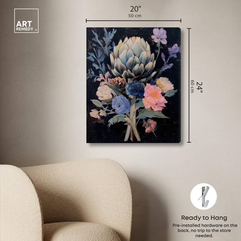 Moody Artichoke I Canvas by Art Remedy, Gallery Wrapped