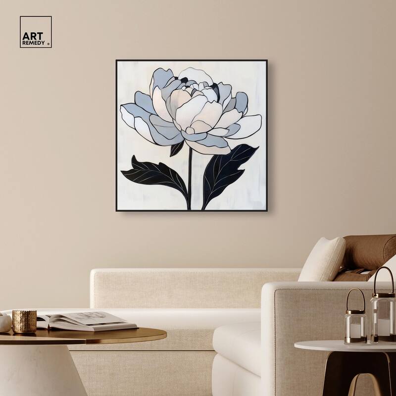 Gray Scale Flower I Canvas by Art Remedy