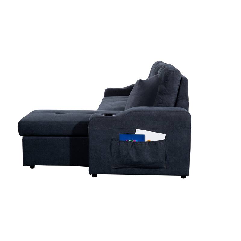 Comfortable sofa with magazine pocket,left and right interchangeable