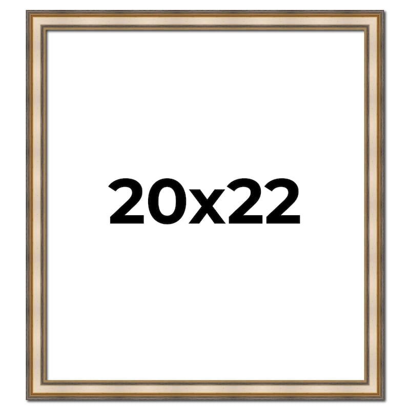 20x22 Frame Gold Solid Wood Shadow Box Width 1.5 Inches | Interior Frame Depth 2 3/8 Inches