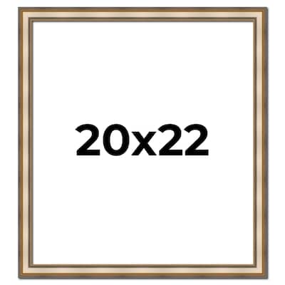 20x22 Frame Gold Solid Wood Shadow Box Width 1.5 Inches | Interior Frame Depth 2 3/8 Inches