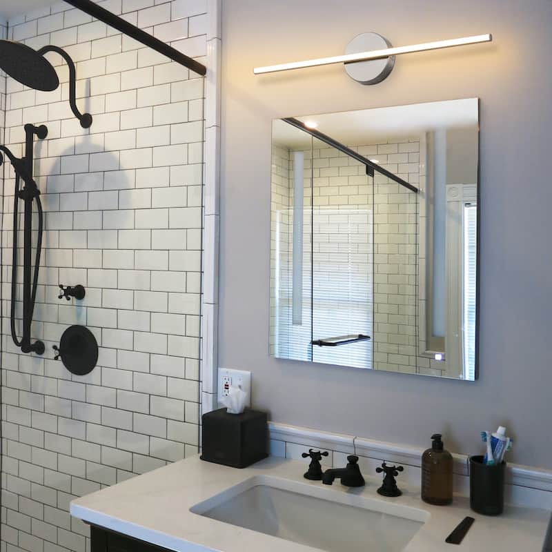 Modern 1-Light Dimmable LED Linear Bathroom Vanity Light