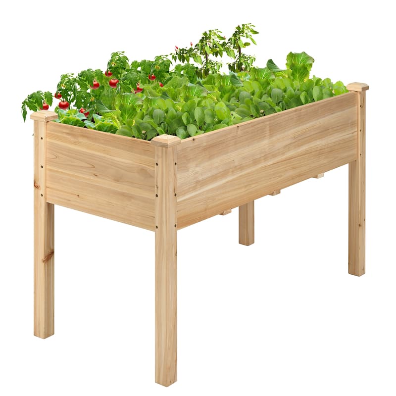 Outdoor Wooden Raised Garden Bed Planter Box Elevated Planter