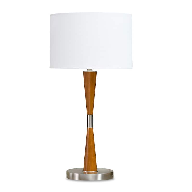 HOMEGLAM Century 28"H Wood Table Lamp