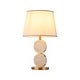 preview thumbnail 7 of 8, New Age Double Circle Gold Alabaster Desk Lamp, Night Stand Nordic Bedroom Table Light