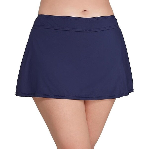 womens navy swim skirt