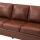 preview thumbnail 16 of 44, Rita Living Room 3-Seat Genuine Leather Sofa with Solid Wood Legs and Nailhead