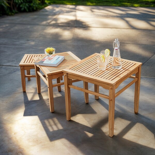 Cambridge Casual Sherwood Teak Outdoor Side Table Brown