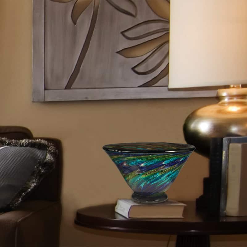 8.5IN Tall Under the Sea Art Glass Vase