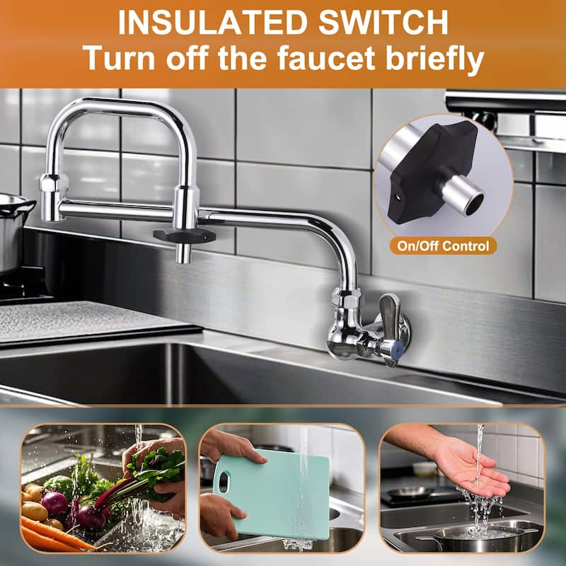 WOWOW Modern Single-Handle Wall-Mounted Filler Faucet