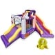 preview thumbnail 1 of 5, Unicorn Bounce House for Kids w Blower Two Slides Large Jump Area Kids