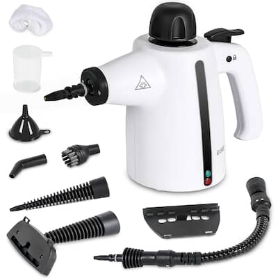 COMMERCIAL CARE Handheld Steam Cleaner, 9-Piece Accessory Set, White