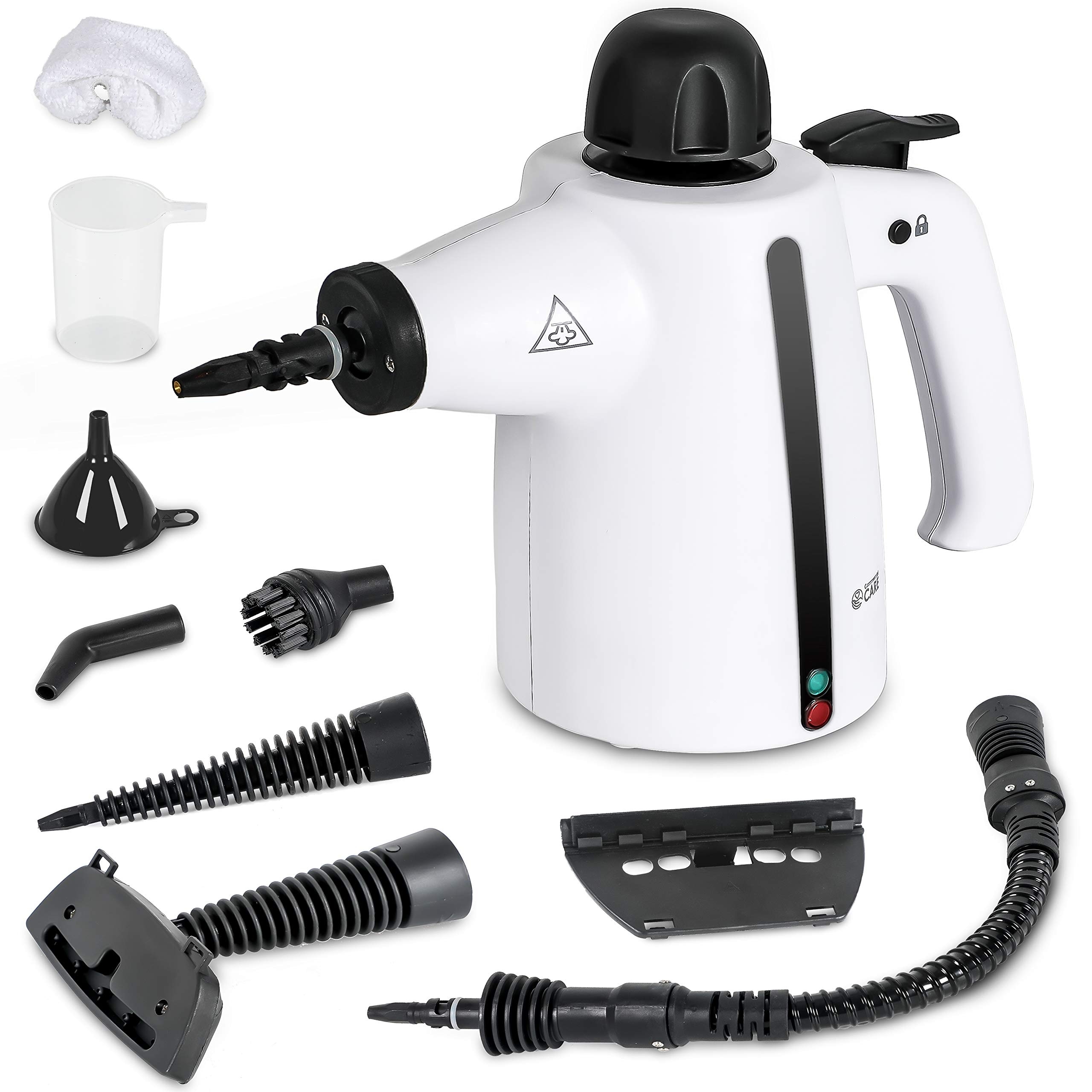 COMMERCIAL CARE 9-Piece Aluminum Handheld Steam Cleaner, 1200W