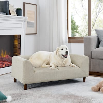 Modern Rectangular Pet Sofa Suitable for Medium and Large Dogs
