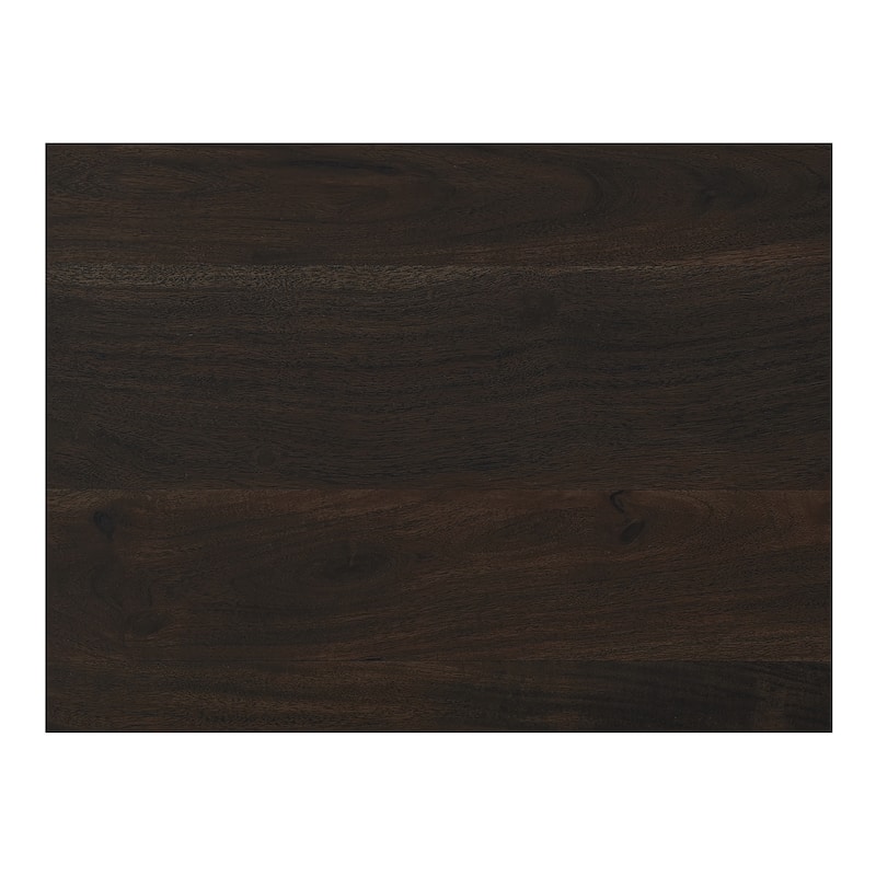 NADAAL STUDIOS Sterling Nightstand, Solid Acacia Wood with Live Edge Detail, Dark Brown