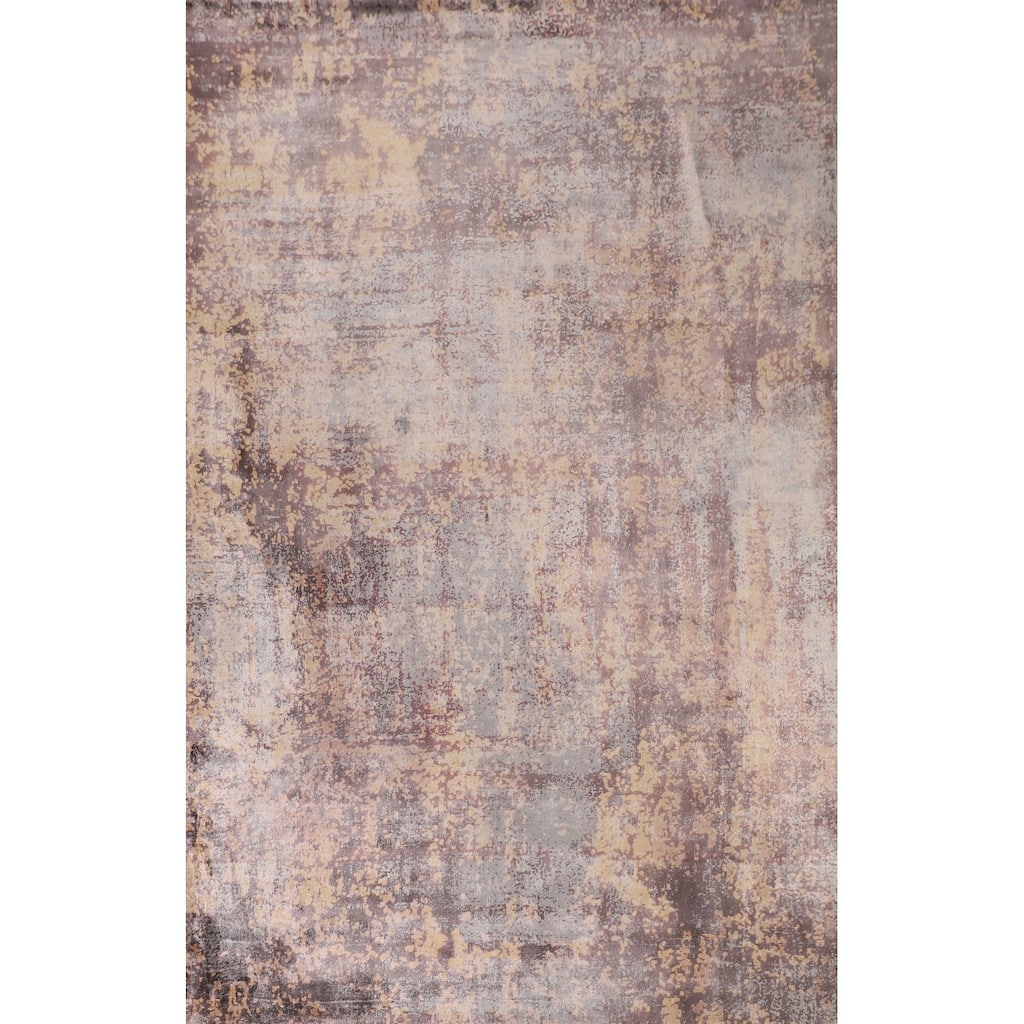 Multi-Color Modern Abstract Oriental Area Rug Handmade Wool Carpet - 6'7"x 9'10"
