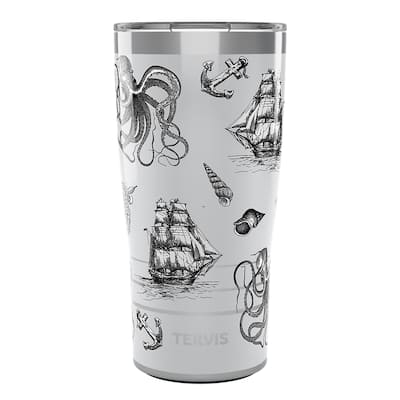 Tervis Traveler Old Time Nautical Triple Walled Insulated Travel Tumbler, Stainless Steel - 20oz