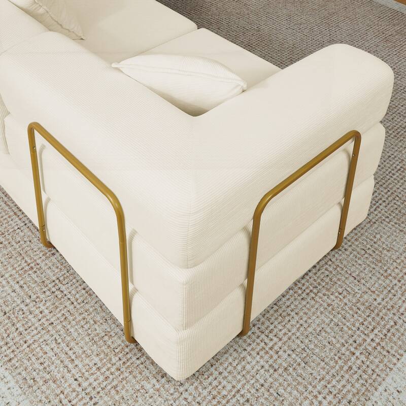 Modular Sectional Sofa with L-Shape Chaise, Boneless Cloud Couch with Deep Seat