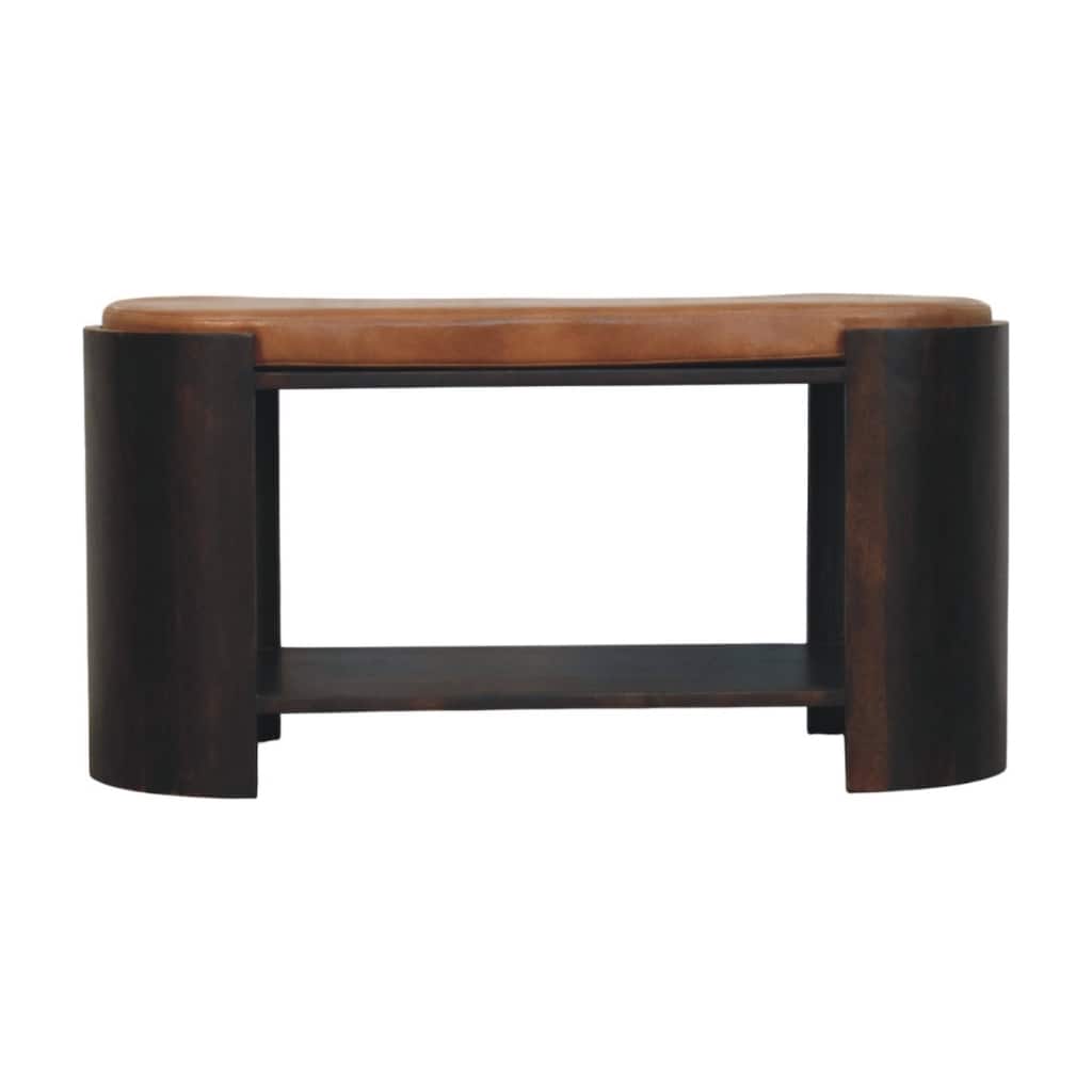 Artisan Furniture Solid Wood Arcus Shoe Bench, Brown