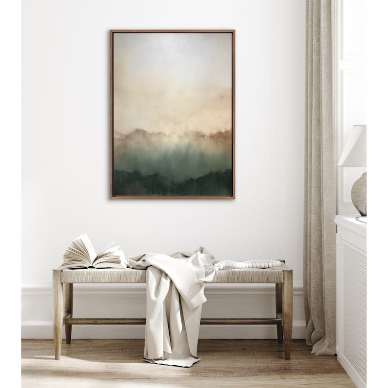 Kate and Laurel Sylvie Green Mountain Abstract I Framed Canvas by Amy Lighthall