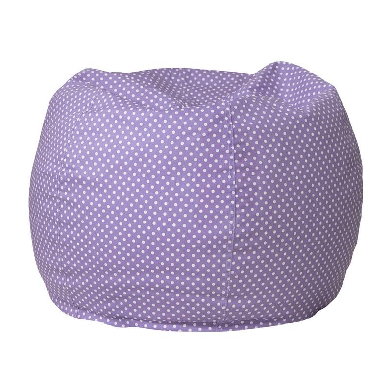 Small Refillable Bean Bag Chair for Kids and Teens - Lavender Dot