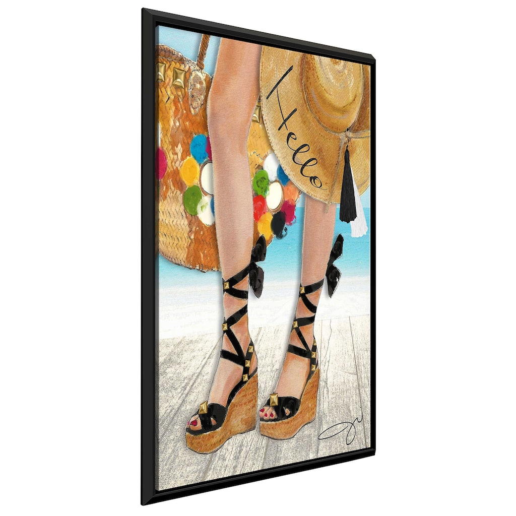 "Hello Beach Day" by Jodi Print on Floating Canvas