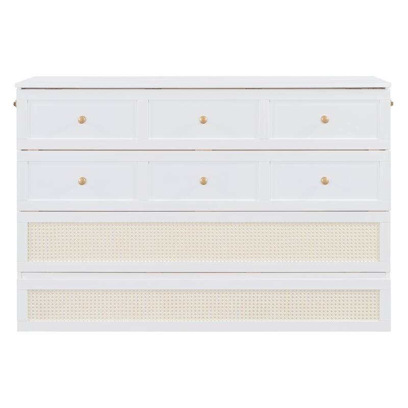Queen Size Murphy Bed with Versatile Storage & Large Drawers