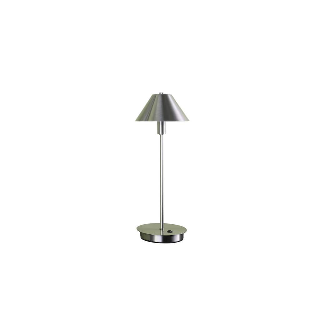 Silver Table Lamp - Modern Brushed Nickel Desk Lamp for Bedroom Living Room - G9 Bulb Required - 17.5 Inch