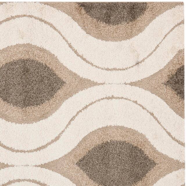 SAFAVIEH Florida Shag Bertille Geometric 1.2-inch Thick Rug