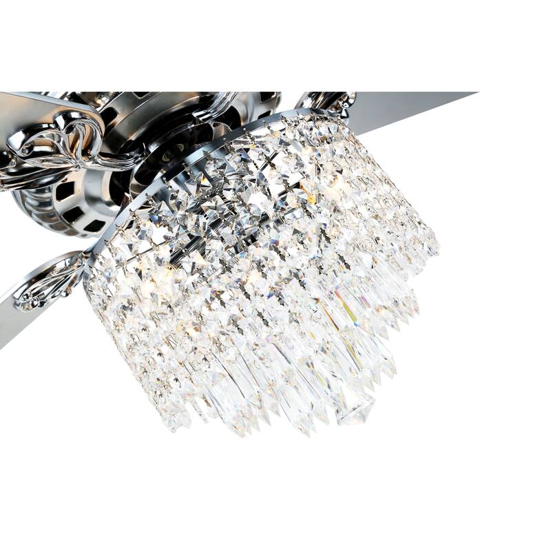 Bella Depot 52" Crystal Ceiling Fan with Light and Remote