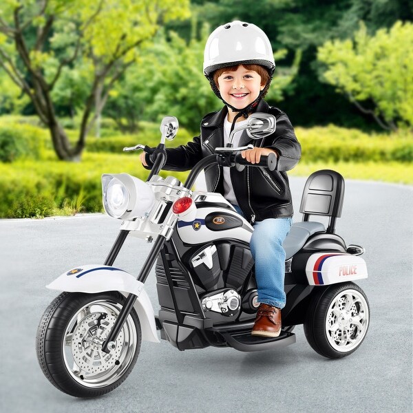 6V Powered Toddler 3-Wheel Motorbike Ride On Toy with Horn and