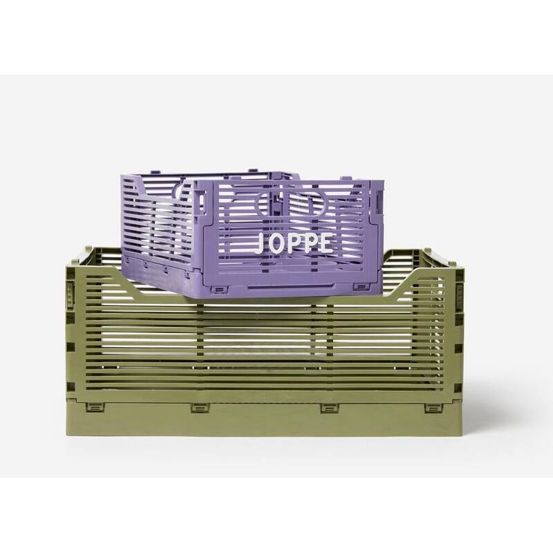 OnDisplay Stackable Folding Desk/Beauty/Closet Storage Crate - Foldable Space Saving Bins