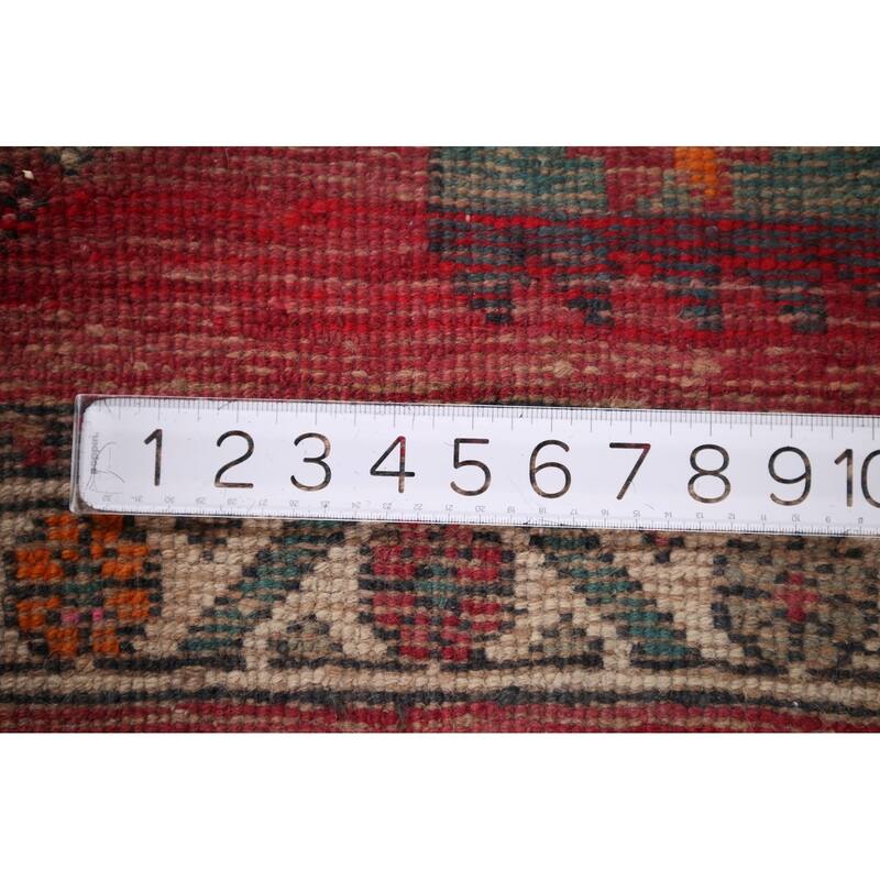 Tribal Ardebil Vintage Persian Runner Rug Handmade Wool Carpet - 3'5" x 12'9"