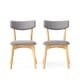 preview thumbnail 118 of 141, Christopher Knight Home - Chazz Mid-Century Modern Upholstered Dining Chairs Set with Solid Wood Splayed Leg