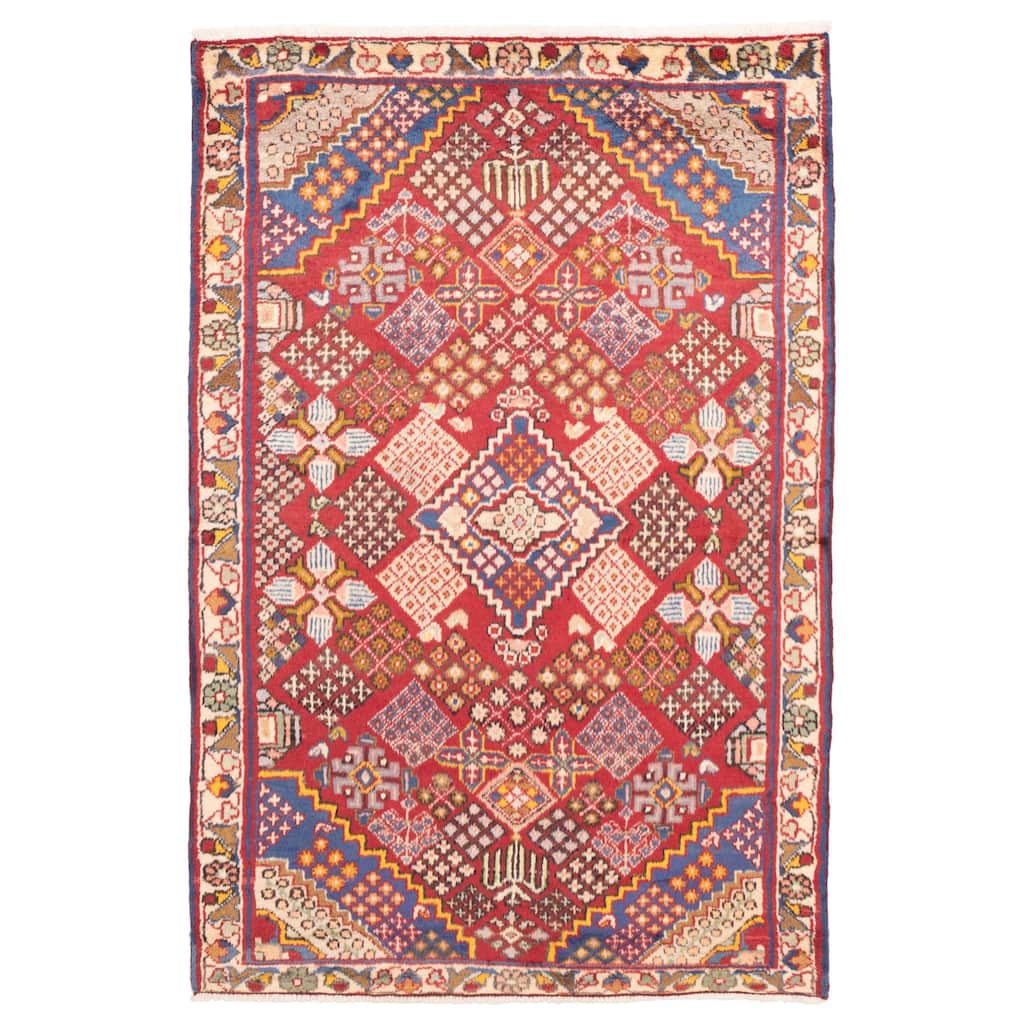 ECARPETGALLERY Hand-knotted Anadol Red Wool Rug - 4'3 x 6'5