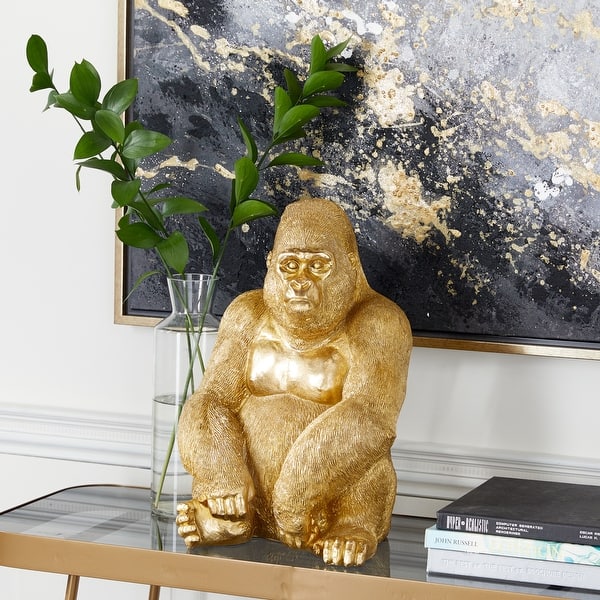 Life Size Sitting Gorilla Statue
