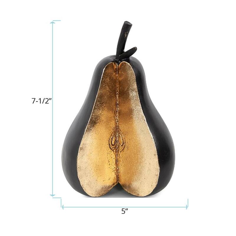 Gilded Pear - 16.5H x 6.3/4W x 9.1/4D