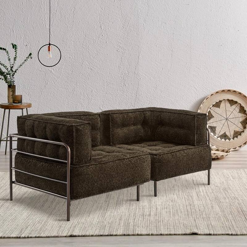 MCombo Modular Sofa Couch with Removable Cushion, 3 Seaters Accent Sofa Chair